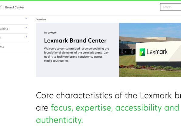 Lexmark Brand Central Case Study | Brand Guidelines Content Strategy & Team Leadership
